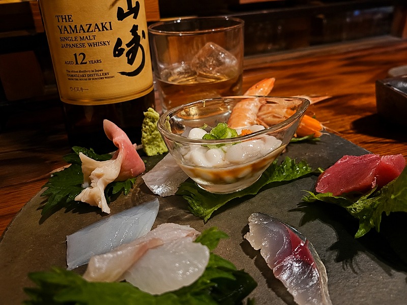 高級料亭の刺身の盛り合わせ